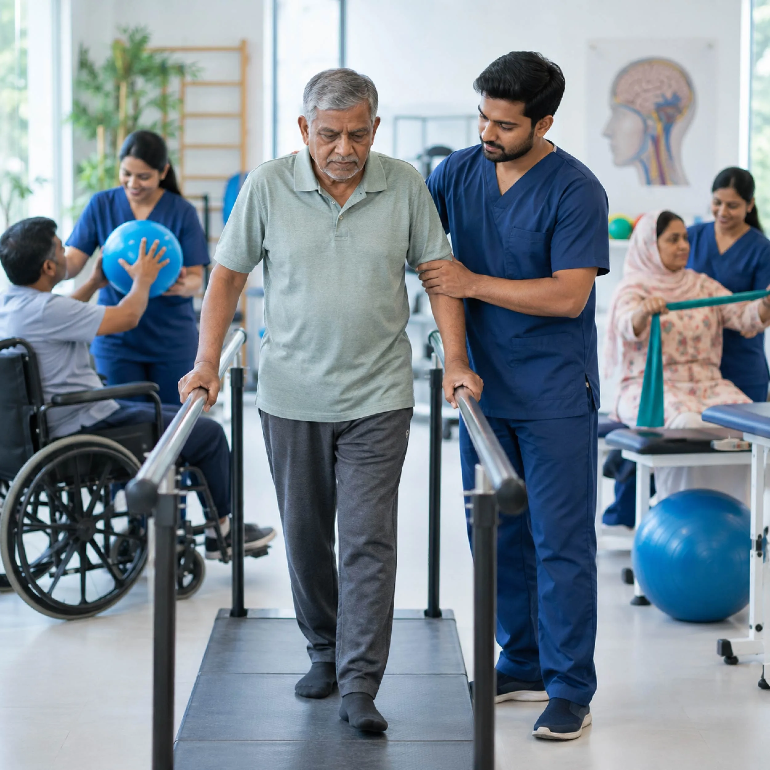 Neurological physiotherapy rehabilitation